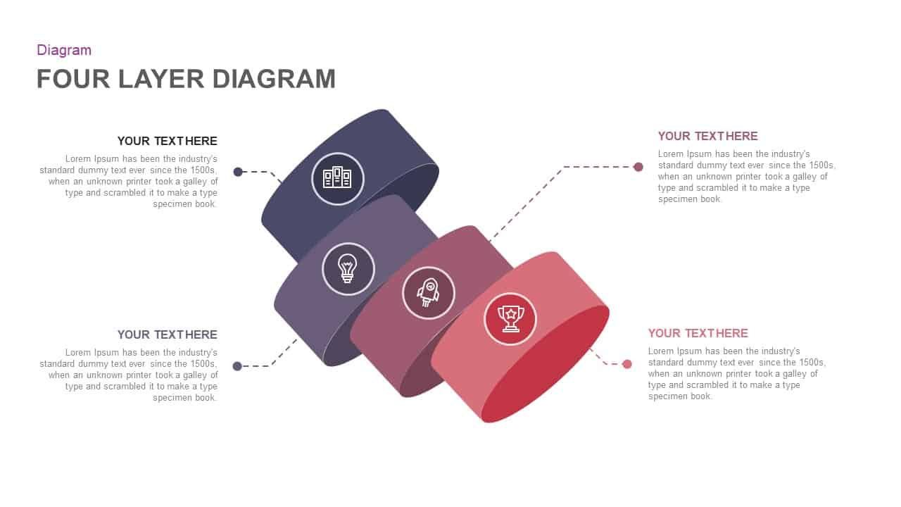 4 layer ring diagram PowerPoint template and keynote
