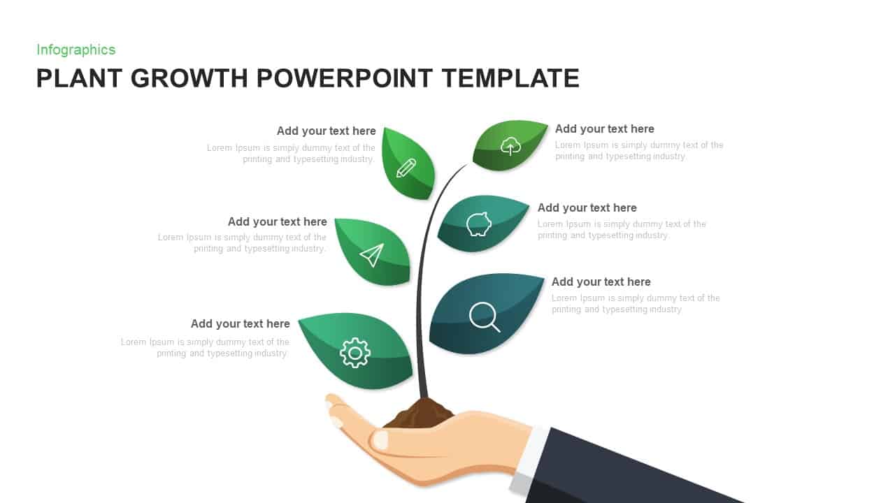 Plant growth PowerPoint template and Keynote