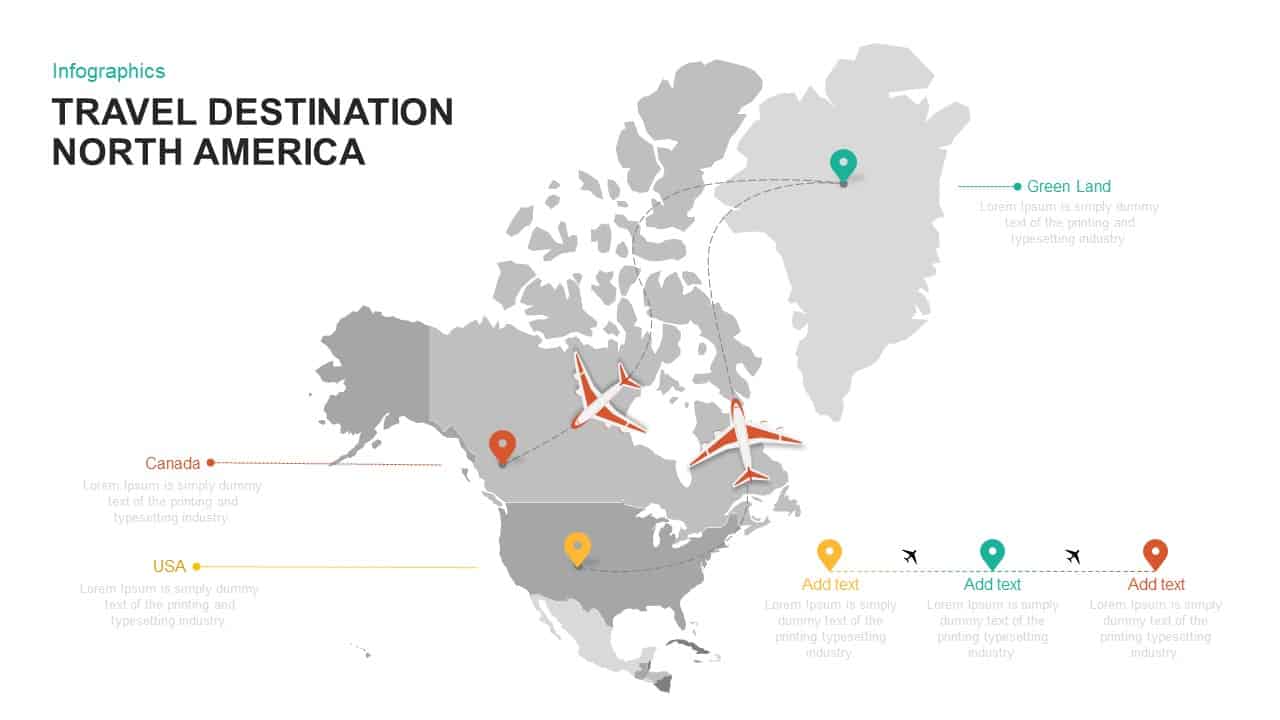 Travel destination PowerPoint template North America 