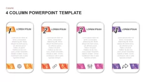 4 Column PowerPoint Template and Keynote