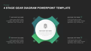 4 Stage Gear PowerPoint Template