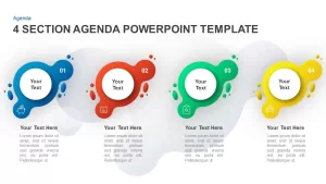 4 Step Agenda PowerPoint Template &#038; Keynote Diagram