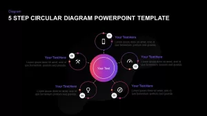 5 Step Creative Circular Diagram Design PowerPoint Template