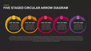 5 Steps Circular Arrow Diagram Template for PowerPoint &amp; Keynote