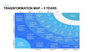 5 Year Transformation Map Template for PowerPoint and Keynote 4th year