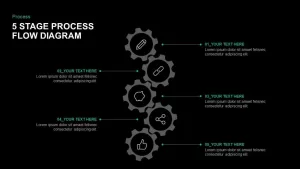 5 stage process flow diagram for PowerPoint