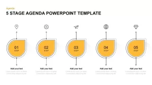 5 steps agenda PowerPoint template