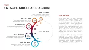 5 Staged Circular Diagram PowerPoint Template &#038; Keynote