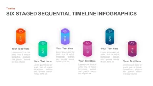 6 Step Sequential Timeline Template for PowerPoint & keynote
