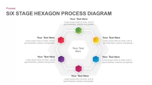6 Stage Hexagon Process Diagram PowerPoint Template & Keynote