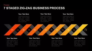 7 Step Zigzag Business Process PowerPoint Template