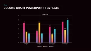 Column chart PowerPoint template