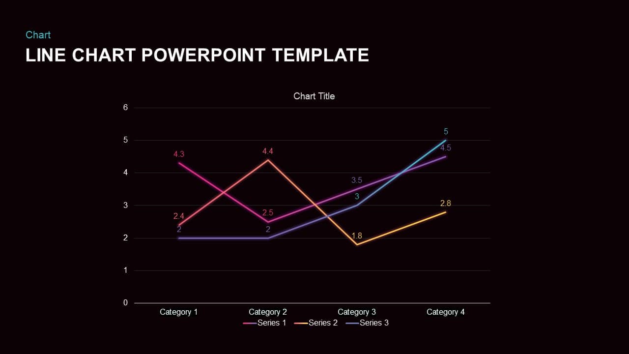 Up Down Line Chart Powerpoint Diagram Template Slides 4036