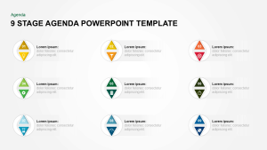 9 Steps Agenda PowerPoint Template &#038; Keynote