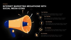 Digital Marketing Megaphone With Social Media Icons