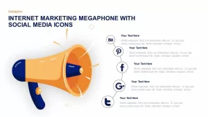 Internet Marketing Megaphone With Social Media Icons