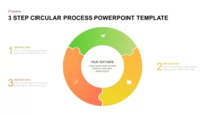 3 step circular process PowerPoint template