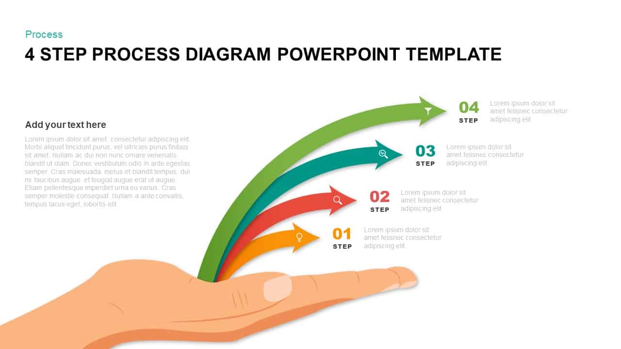 4 Step Process Diagram PowerPoint Template