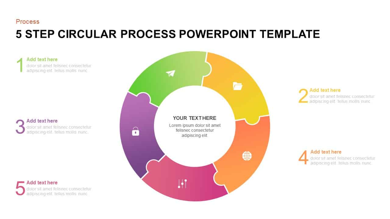 5 Step Circular Process Powerpoint Template Free Free Printable