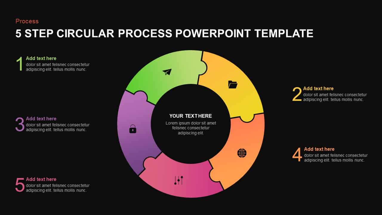 5 Step Process Powerpoint Template For Presentations Slidebazaar Images