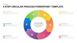 6 step circular process PowerPoint template