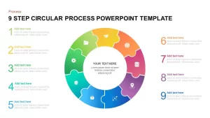 9 step circular process PowerPoint template