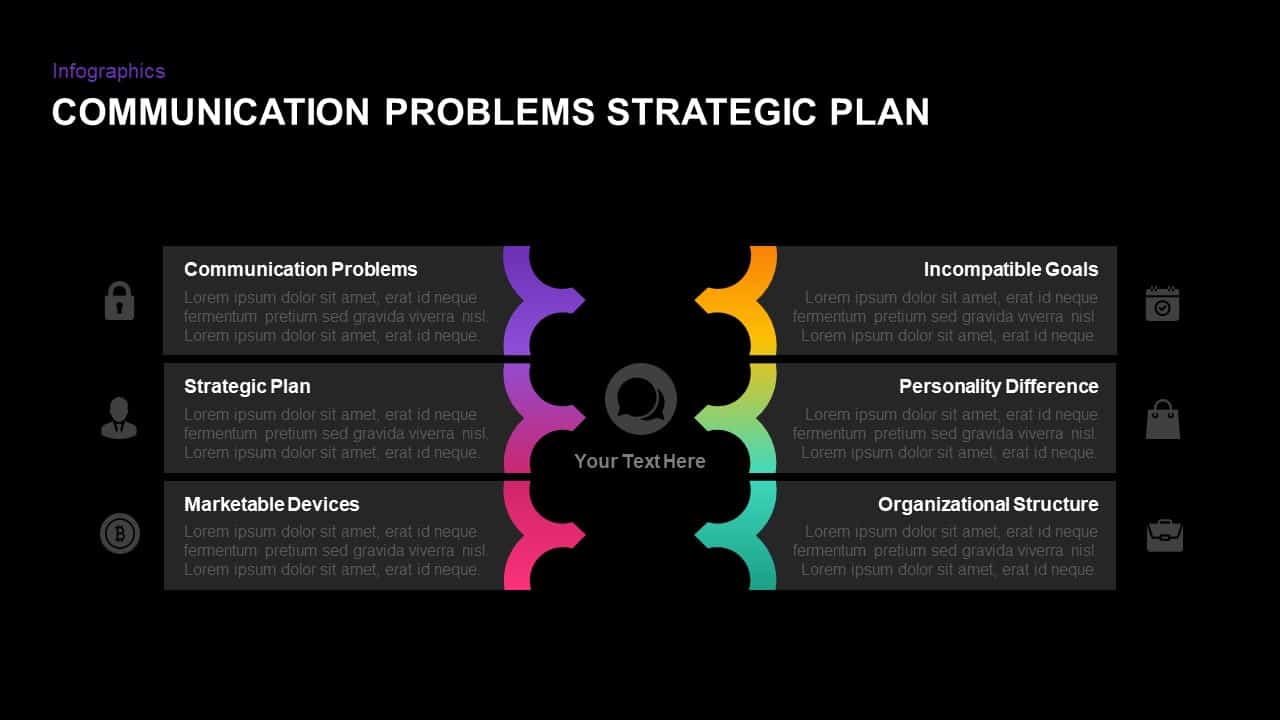 Communication Problems Strategic Plan PowerPoint Template