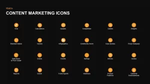 Content marketing matrix icons