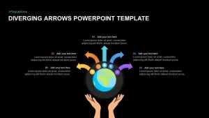 Diverging arrows template for PowerPoint