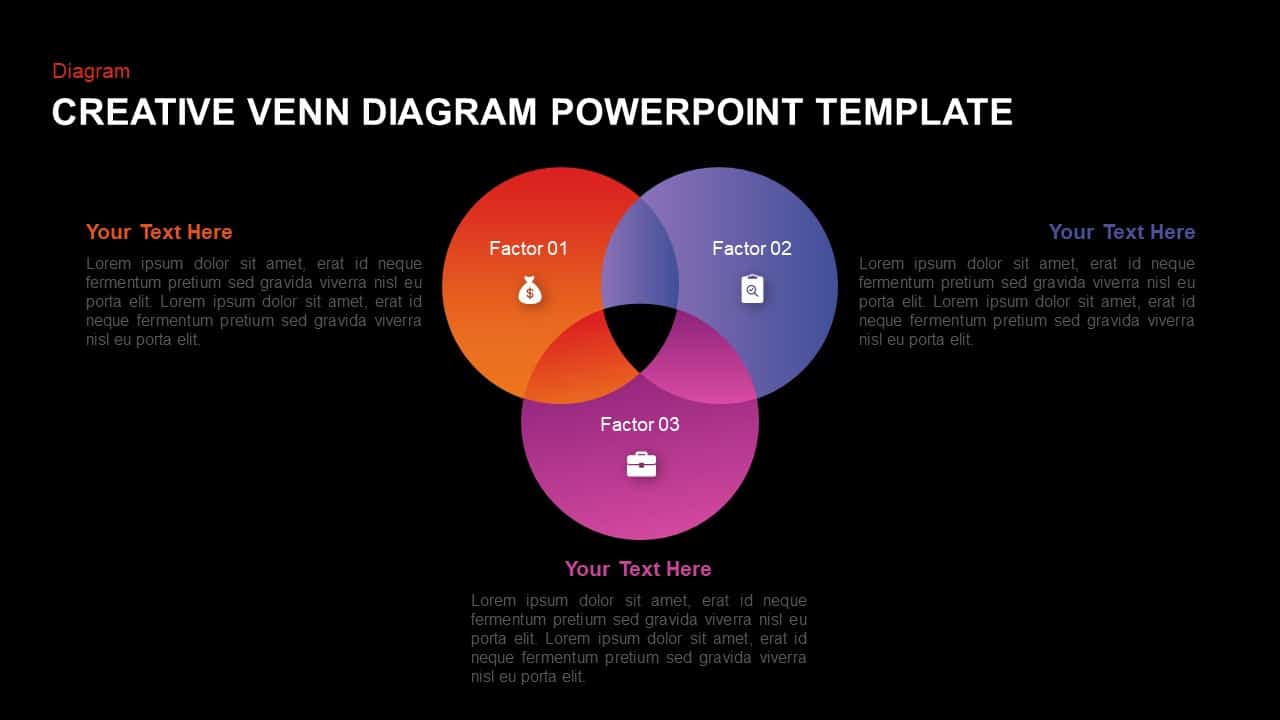 Creative Venn Diagram PowerPoint Template Slidebazaar