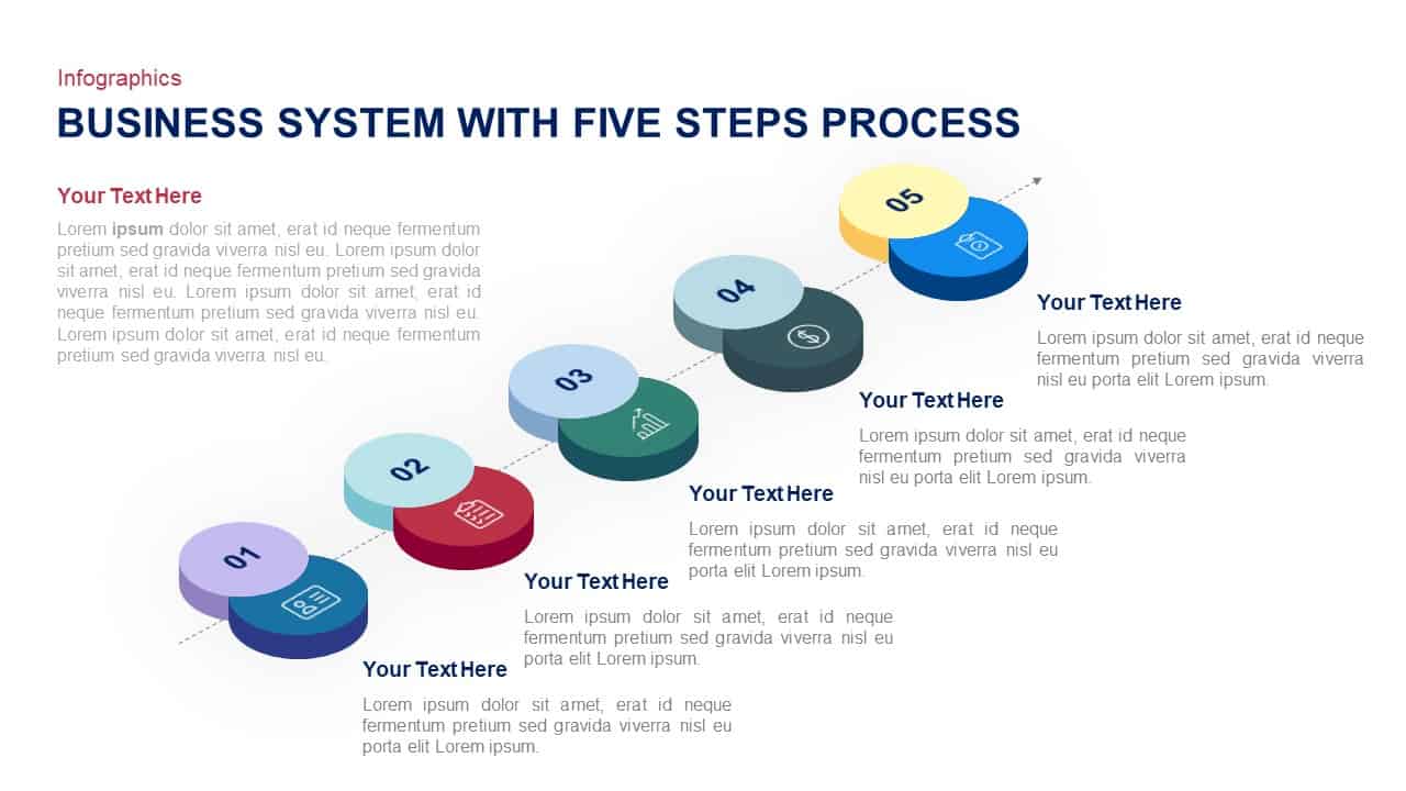 5 Steps Process Business System Template