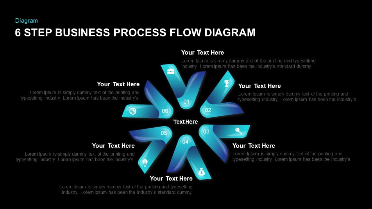 usiness Process Flow Diagram PowerPoint Template