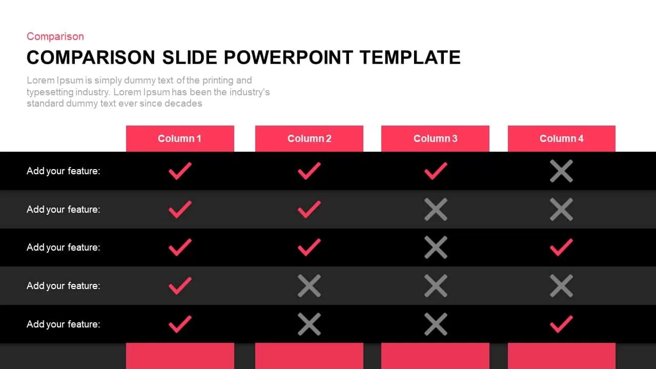 Comparison Slide PowerPoint Template
