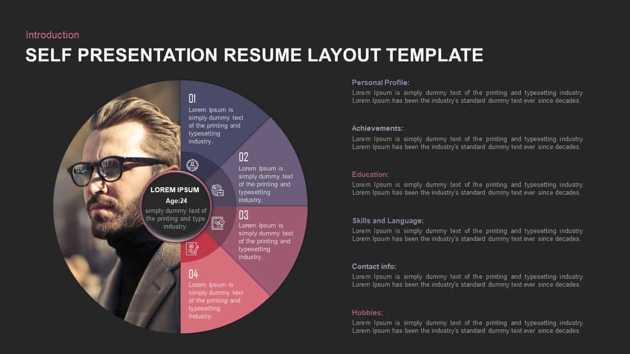 self presentation creative resume ppt template free download