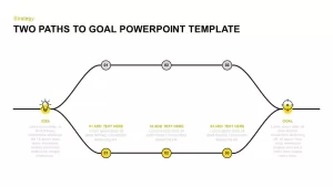 Two Paths to Goal Achievement PowerPoint Template