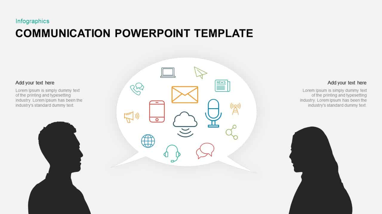 Communication PowerPoint Template & Keynote Diagram  Slidebazaar Regarding Powerpoint Templates For Communication Presentation