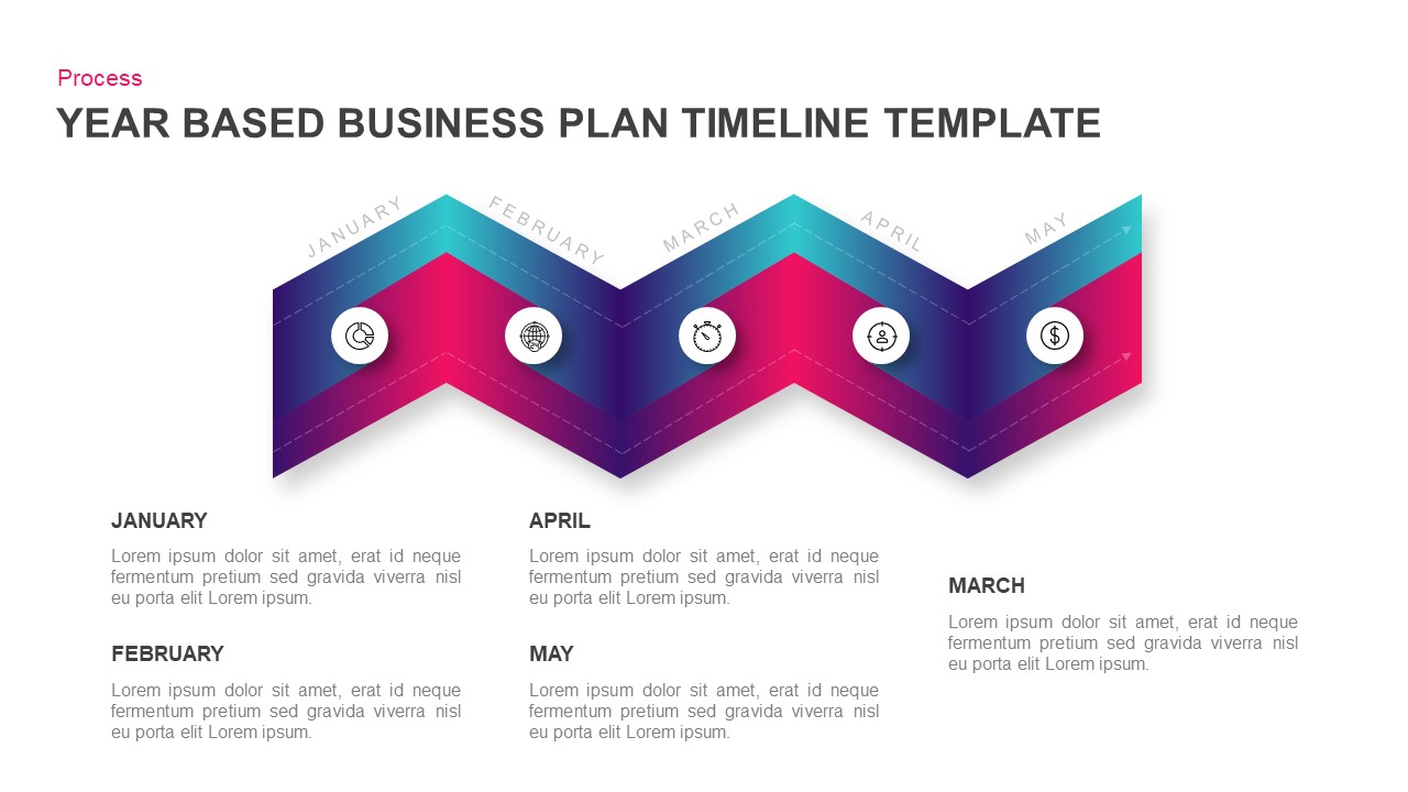 Year Based Business Plan Timeline Template for PowerPoint & Keynote
