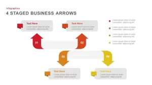 4 Stages Business Presentation Arrows PowerPoint Template