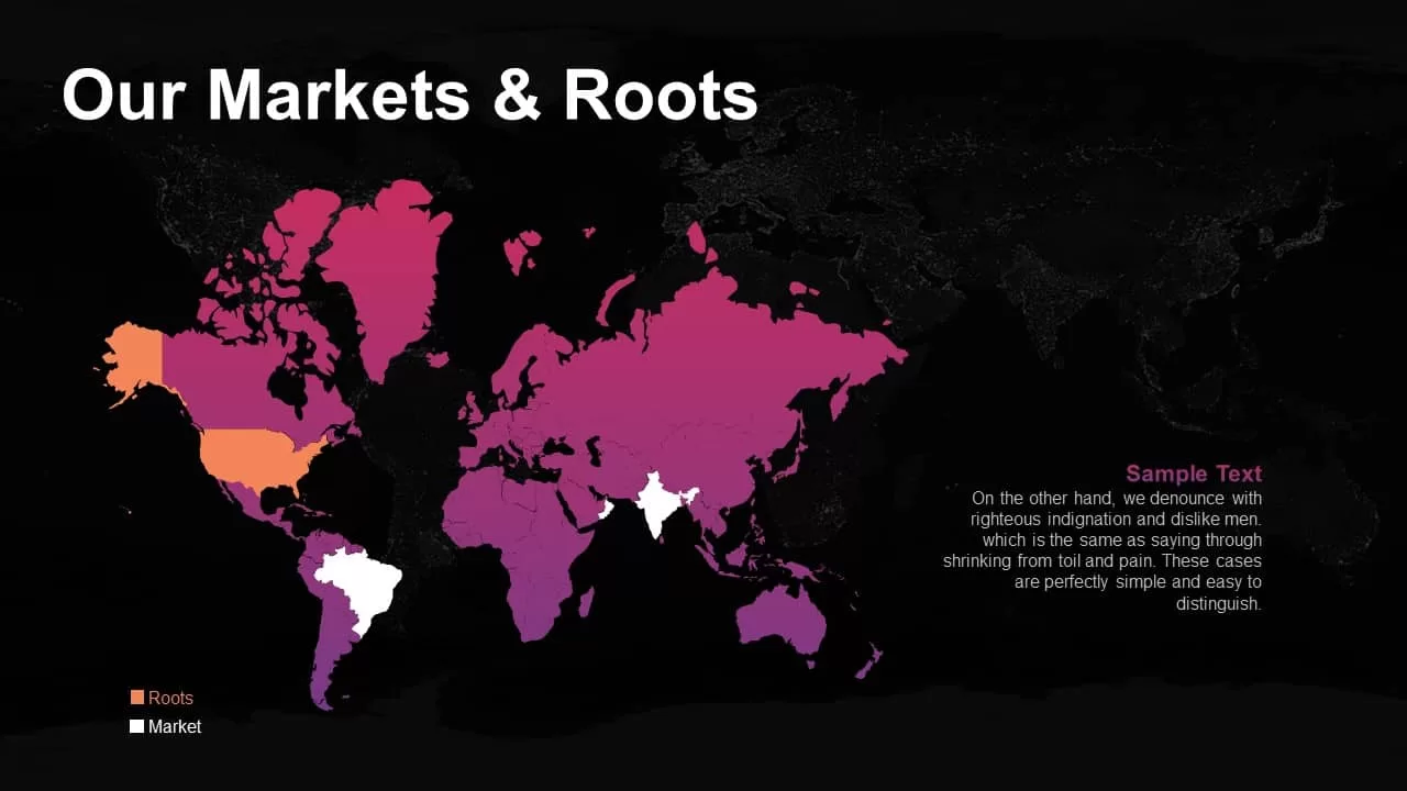 pitch deck market roots PowerPoint template