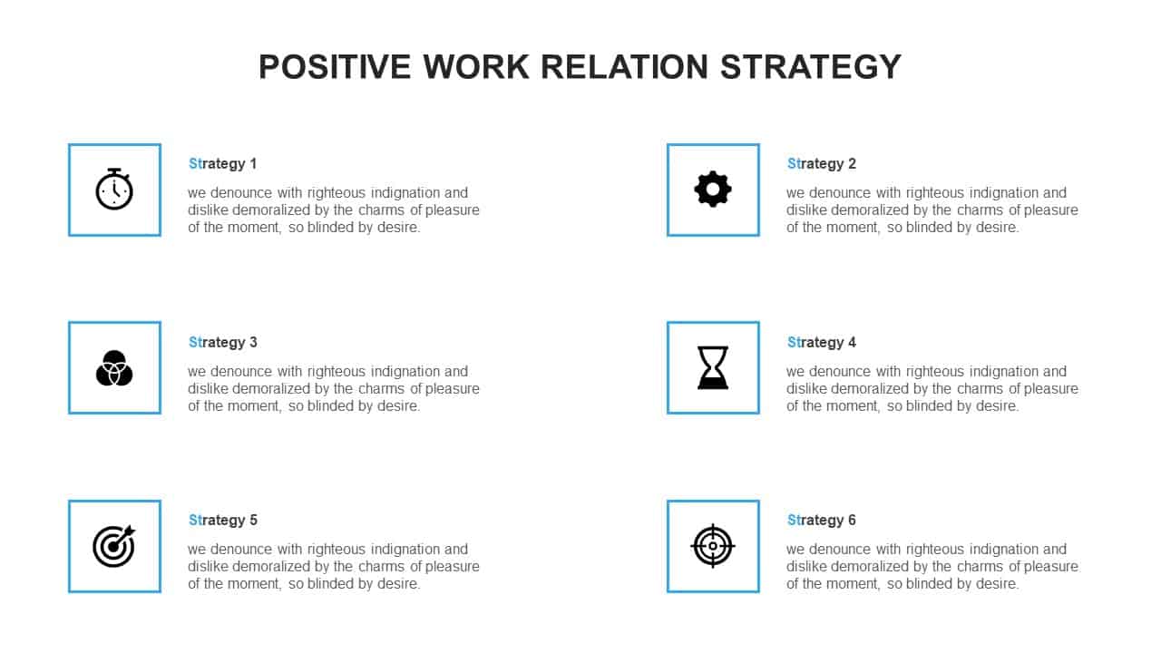 Positive Work Relation Strategy PowerPoint Template