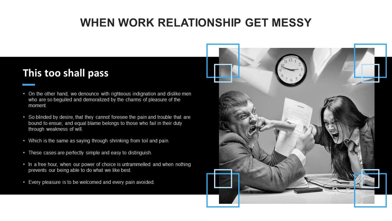 Work Relationship Get Messy PowerPoint Template