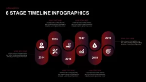 6 stage Infographic Timeline Template for ppt