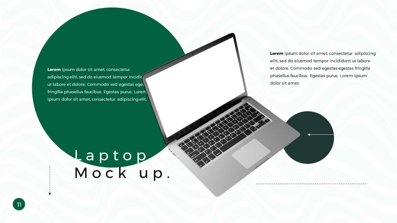 Business Presentation PowerPoint Template Laptop Mockup