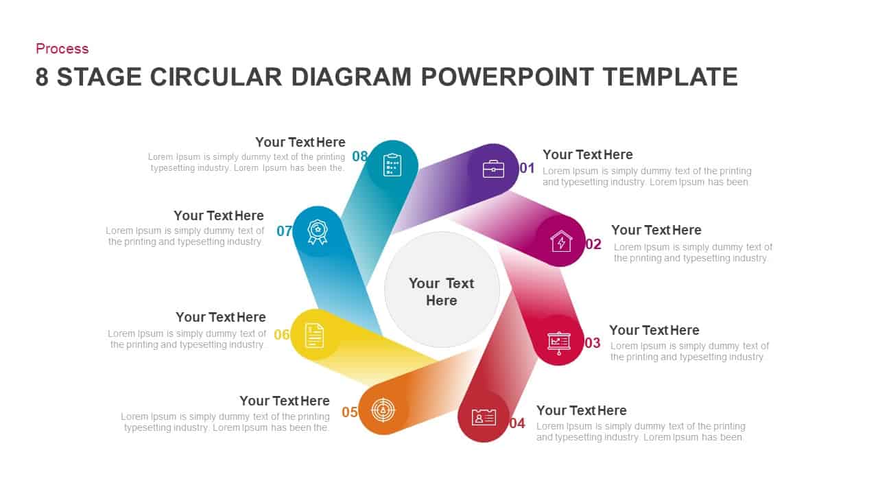 8 Step Circular Diagram PowerPoint Templates