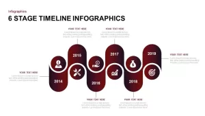 6 Stage Infographic Timeline Template for PowerPoint