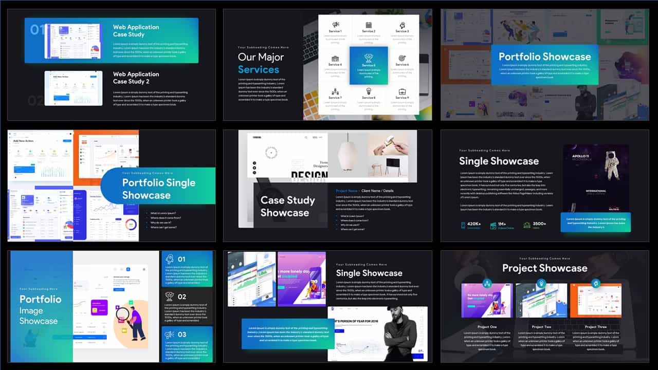 Professional pitch deck PowerPoint templates