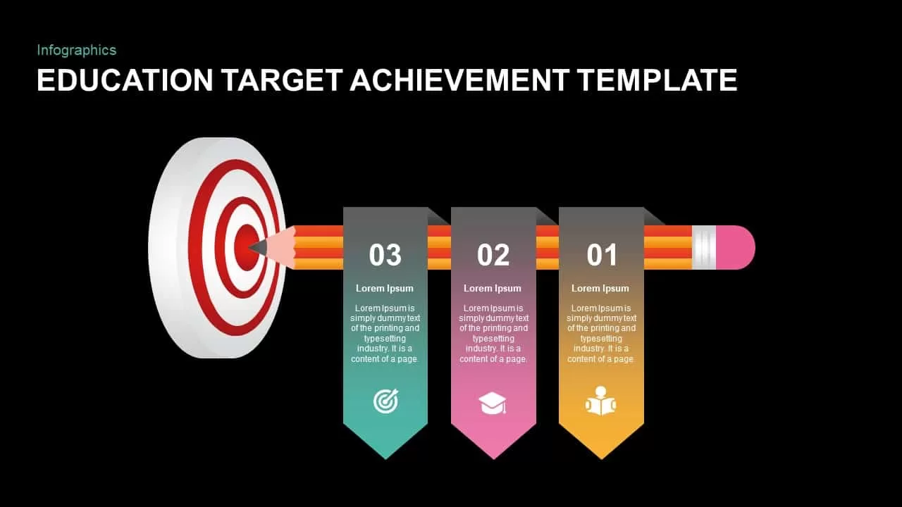 Target Achievement PowerPoint Template for Education Purpose