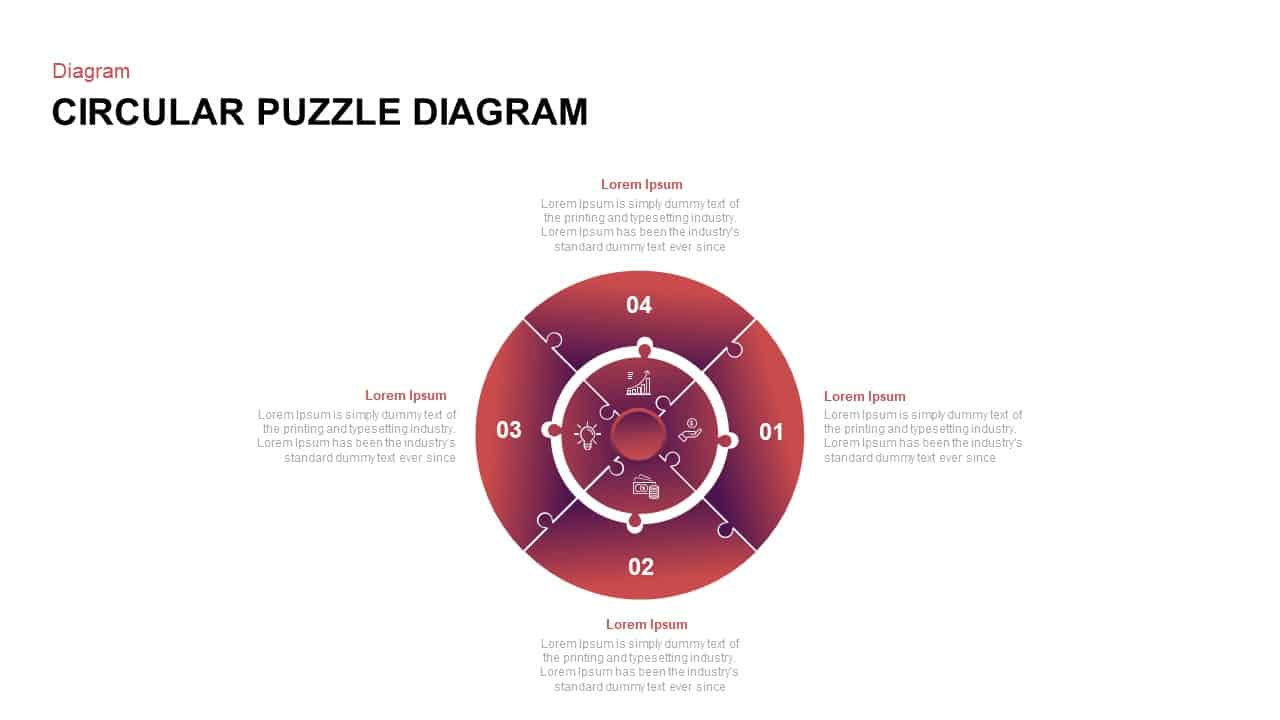Circular Puzzle Diagram Template For Powerpoint Slidebazaar 5324