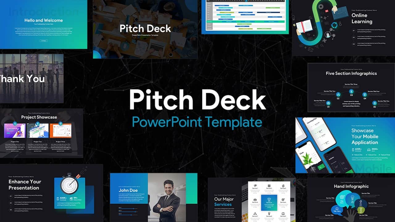 Pitch Deck PowerPoint Template For Presentation Slidebazaar