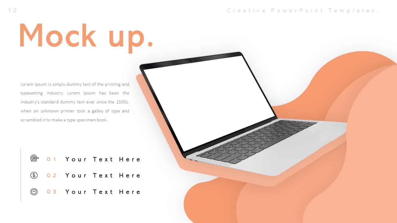 Creative Mockup Laptop PowerPoint Templates